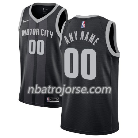 Män Detroit Pistons Tröja Skräddarsydda 2018-19 Nike City Edition Svart Blå Swingman Män Detroit Pistons Tröja Skräddarsydda 2018-19 Nike City Edition Svart Blå Swingman